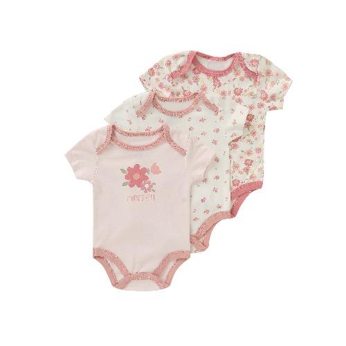 New Three-piece Baby Clothes Fart Clothes Short-sleeved Summer Printed Children's Clothing Baby One-piece Suit