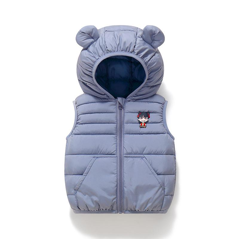 Kinder Leichte Daunen Baumwolle Kapuzenweste - Herbst/Winter Stil für Jungen & Mädchen