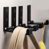 OHIYO Folding Wall Hook 2PCS Folding Coat Hooks for Hanging Heavy Duty Coat & Bag & Backpack & Hat & Headphone Foldable Coat Hooks Wall Mounted Saves