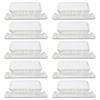 10 Pieces File Folder Tabs Clear Colored Hanging Folder Tabs with Inserts for Hanging Folders 2 Inch Plastic Folder Tabs