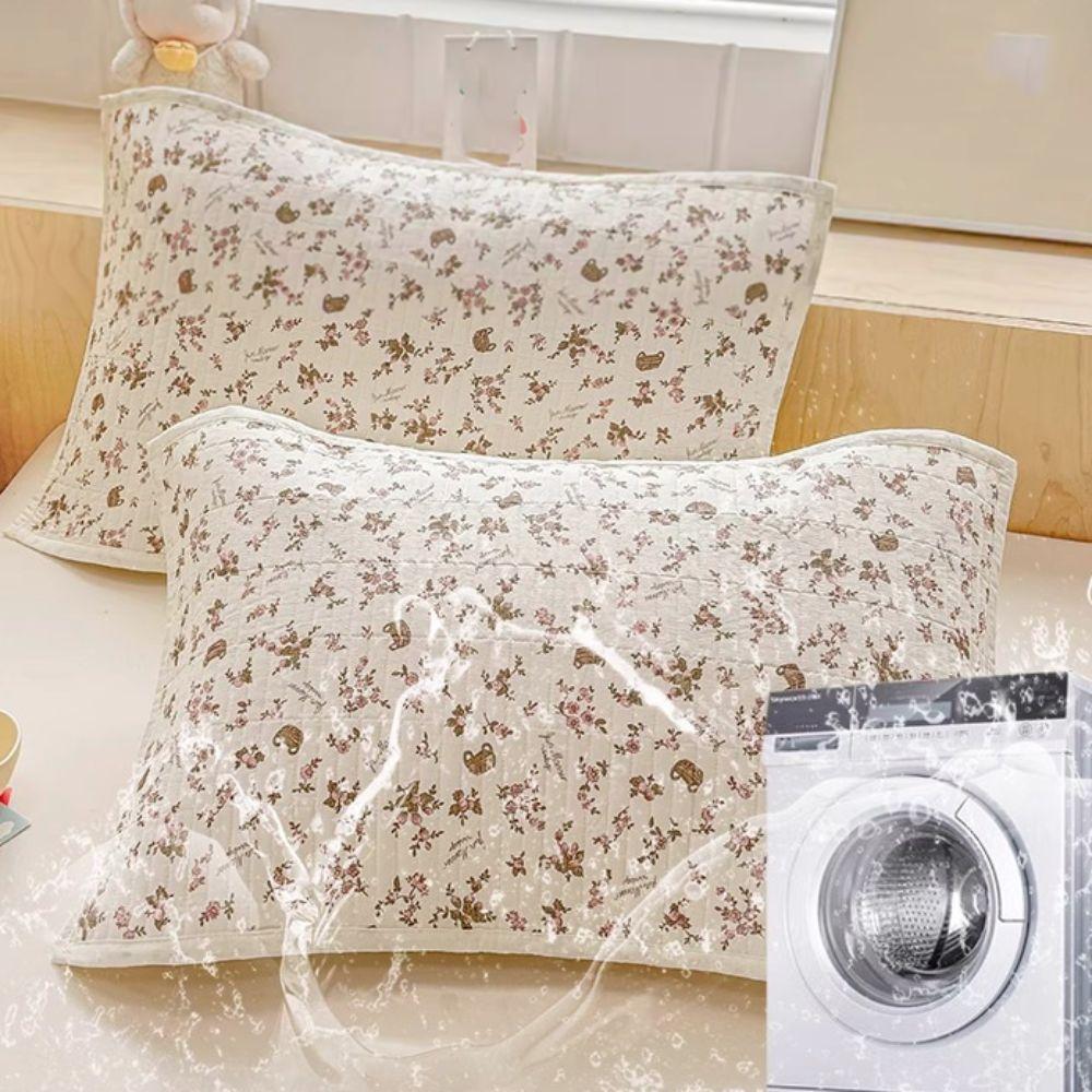 Cartoon Printing Pillow Cover Double-Layer Pillow Insert Protector Cute Cushion Cover Bed Room