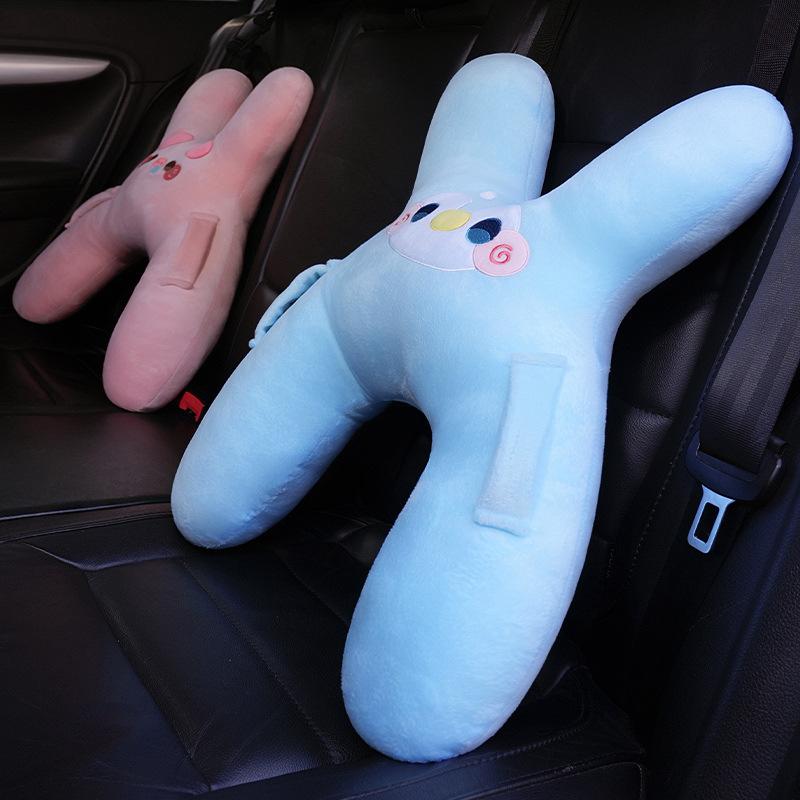 Cartoon Kopfstütze für Auto, Nackenkissen, Kindersitzgurt, Nackenkissen, Auto-Schlafartefakt, Schlafkissen