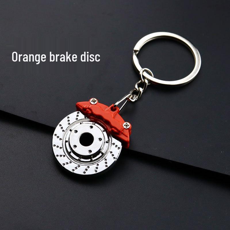Porte-clés de voiture créatif avec levier de vitesse de turbine, moyeu de roue, disque de frein et pendentif amortisseur