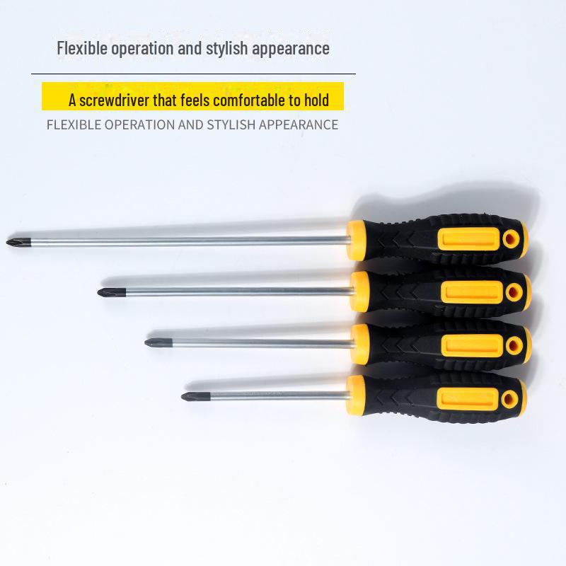 PH2 Non-Slip Handle Screwdriver: 4, 5, 6 Inch Cross Flat Tips