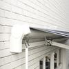 Manual Retractable Awning, 395 x 245 cm, Adjustable Angle, Anti-UV, Waterproof, Blue and White
