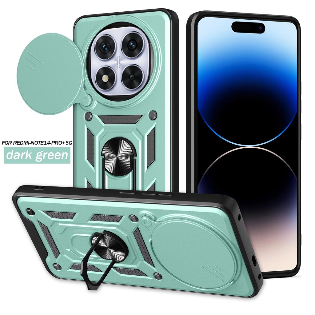 For Redmi Note 14 Pro Plus Armored Protective Shell With Magnetic Ring For Mi Poco X7 Phone Case With Camera Protection