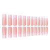 Elegant French White Detachable Press-On Nails with Long Pipe Wearable Tips