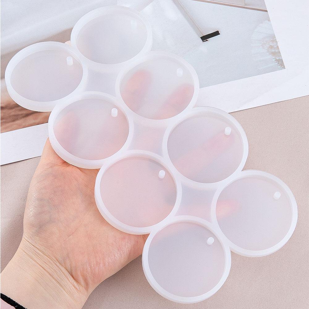 1PC Round Oval Geometric Silicone Mould DIY Epoxy Resin Mold for Jewelry Making Pendant Earrings Key Chain Accessories