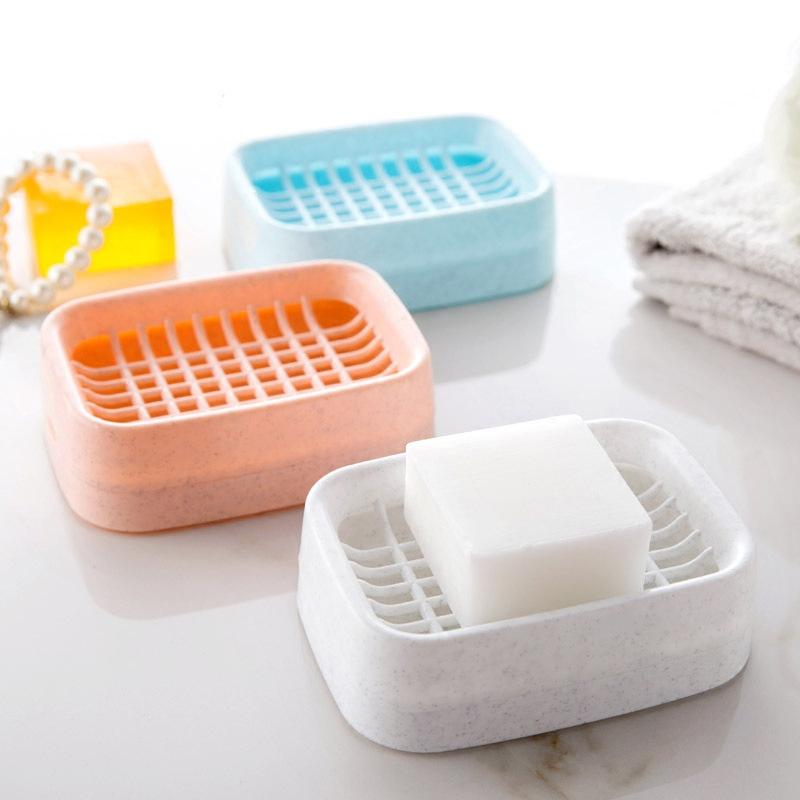Grid Soap Box Handmade Soap Double-layer Drip-drying Wall-mounted Storage Rack Laundry Soap Soap Box Storage