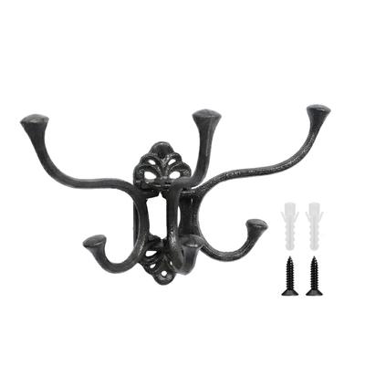 Practical Wall Mounted 3 Hook Hanger For Clothes Storage Clothing Key Coat Organizer For Entryway Closet Or Offices