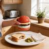 Creative Hamburger Shape Ceramic Toothpick Holder With Dustproof Storage For Home Use
