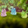 1 Stück Mini Fluoreszierender Kleiner Frosch Ornament Miniatur Winziger Frosch Puppenhaus Dekor