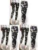 Hot Women Girls Skeleton Printed Stretch Legging Pants With Vibrant Skull Design For Daily Wear