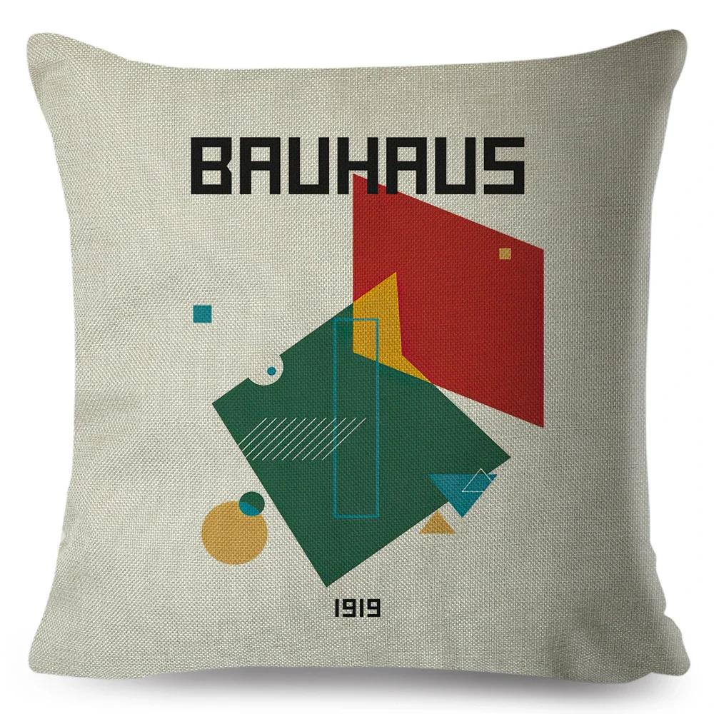 

Nordic Polyester Throw Pillow Case for Sofa Minimalist Color Block Double Print Cushion Cover Decor Bauhaus Modern Pillowcase 40x40cm 16x16in