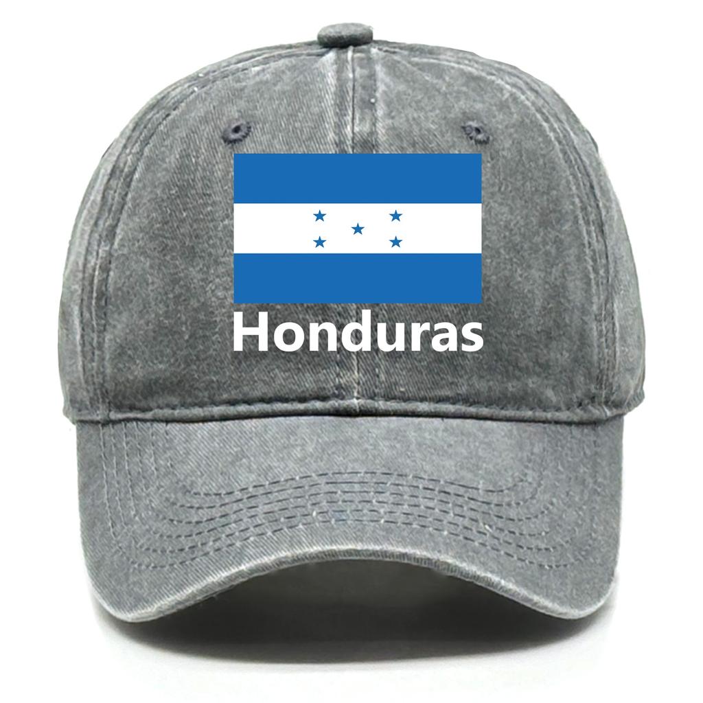 Honduras Flag Cap For Unisex Women Outdoor Casual Baseball Cap Unisex Solid Color Adjustable Strap Cotton Cap Unisex Sun Protection