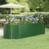 VidaXL Raised Garden Bed Flower Pot Planter Box Raised Bed Patio Terrace Outdoor Galvanized Steel 249x100x68 319063