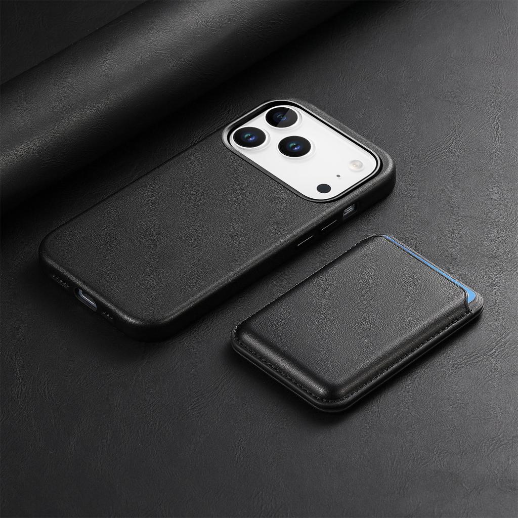 Magnetic Card Bag Leather Phone Case for IPhone 17 Pro Max Air 17 16E 16 Pro 15 14 Plus 13 Detachable Bracket Wallet Flip Cover