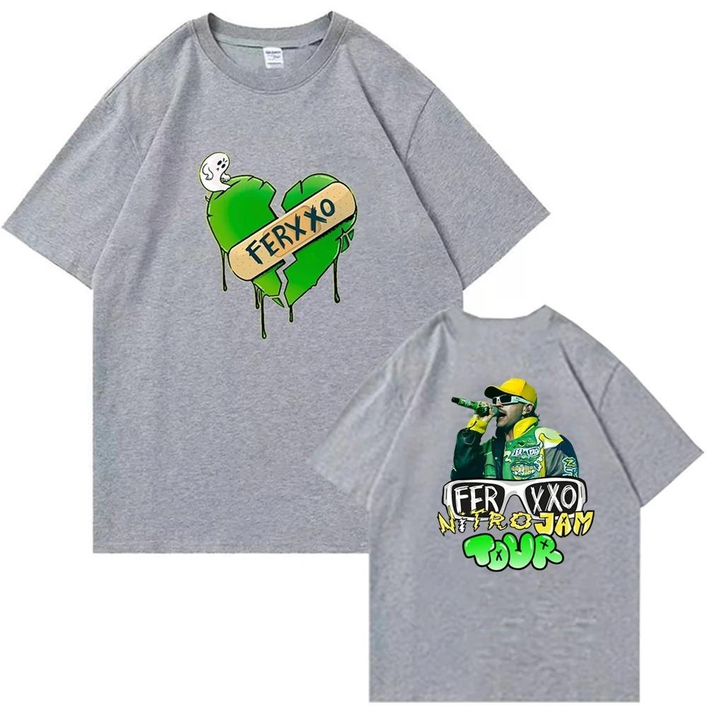 Trend Mężczyźni Kobiety T Shirt Bawełna Tee Ferxxoo Feid Tour Moda Raper Tshirt Streetwear Hip Hop Koszulki Prezent Dla Fanów Ubrania Top