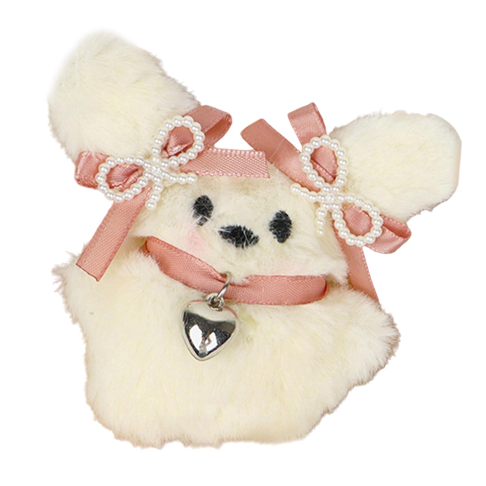 

Милый плюшевый брелок в виде пищащего кролика, брелок в виде животного, мягкий пушистый брелок для ключей и сумок, стильная подвеска для рюкзака 1