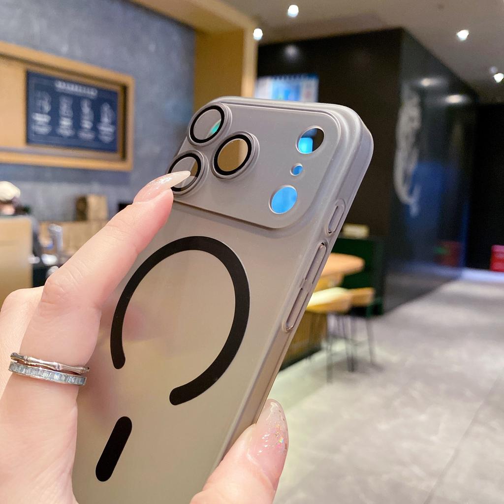 Transparent Bumper For Magsafe Magnetic Case For iPhone 17 Air 16 15 14 13 12 11 Pro Max Plus Matte Clear Hard Protective Case