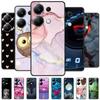 Für Poco M6 Pro 4G Hülle Poco M6 4G Cover Silikon Weich Marmor Stoßstange Hülle für Xiaomi Poco F6 Redmi Turbo 3 5G Schutzhüllen