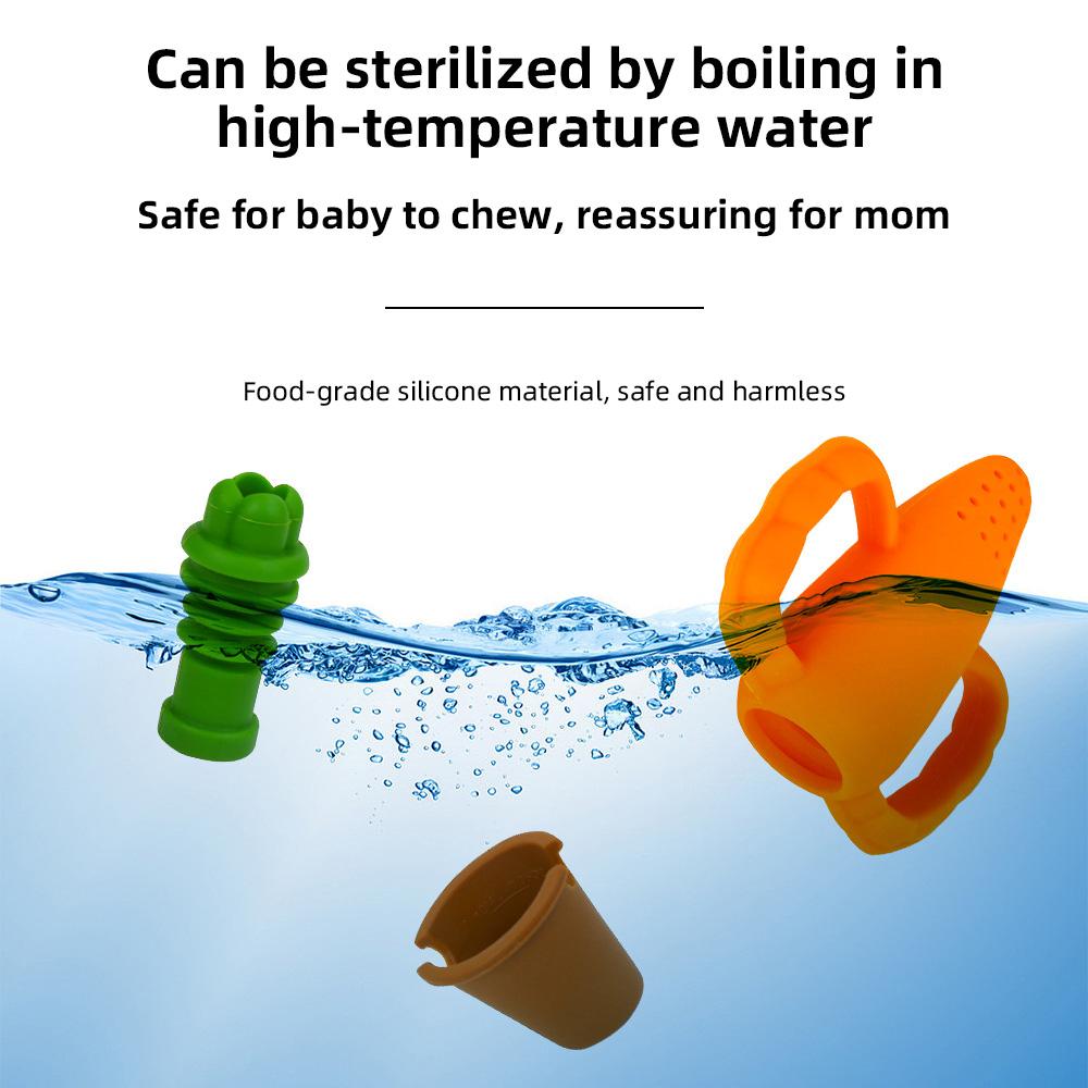 Carrot Shape Baby Teether Teething Toy Silicone Chew Toy Baby Fruit Feeder Pacifier Food Grade