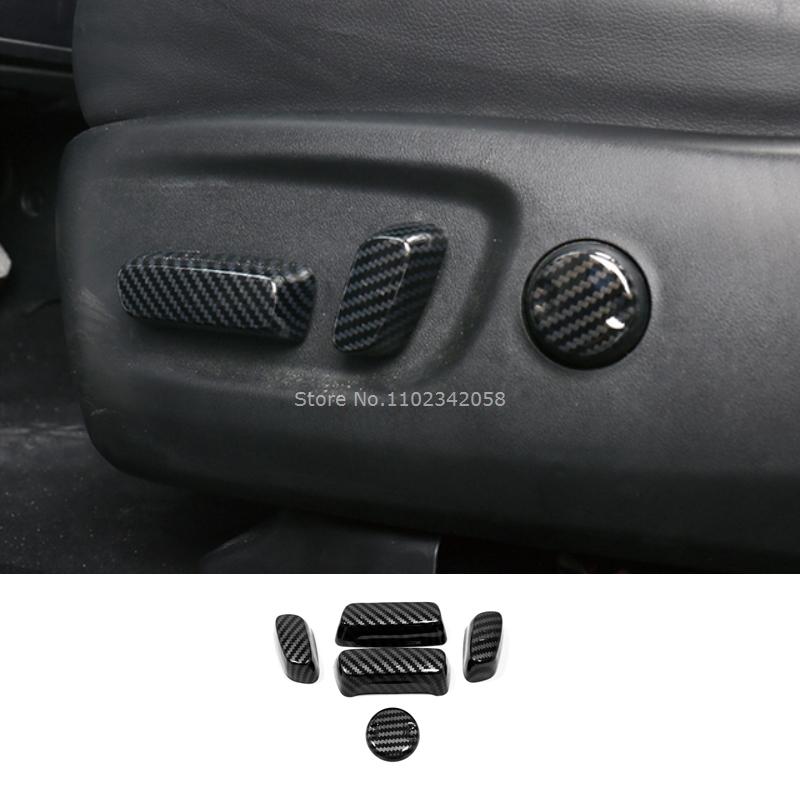 For Toyota Highlander 2015- Car Carbon Fiber Color Interior Decoration Cover window lift swtich gear shift panle Accessories