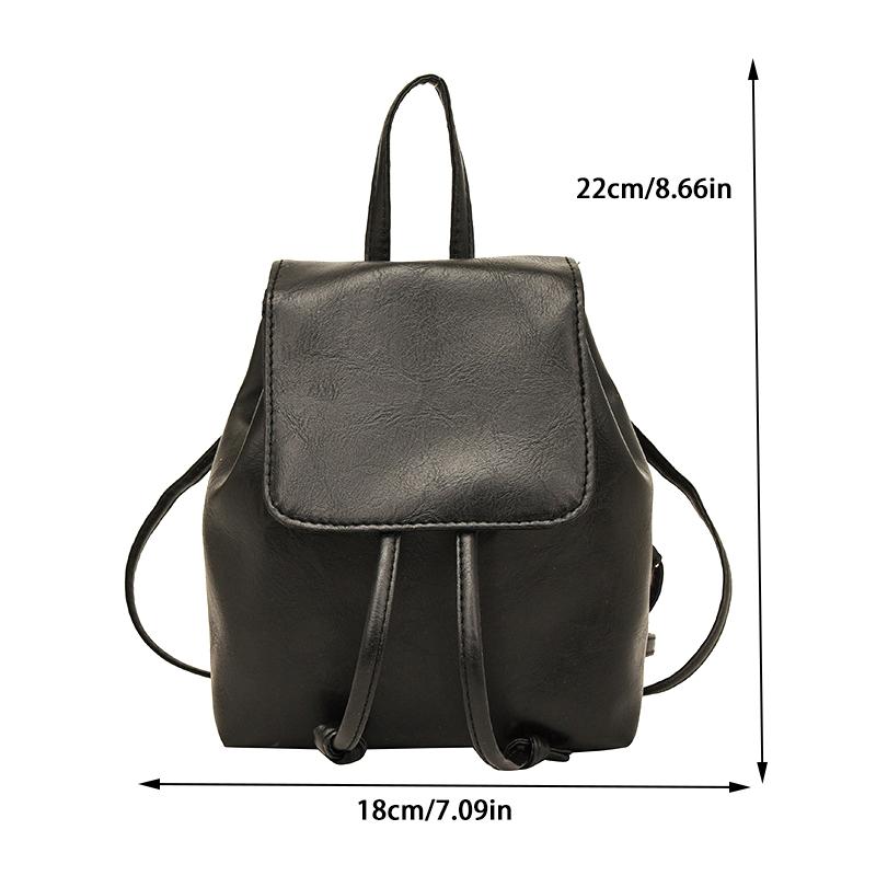 Retro American Style Pu Backpack  Girly Commuter Bags Women Outdoor Portable Storage Bags Large Capacity Student Bag Gift