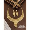@Gold Polish Designer Necklace Set with Earrings UKD660 80% off