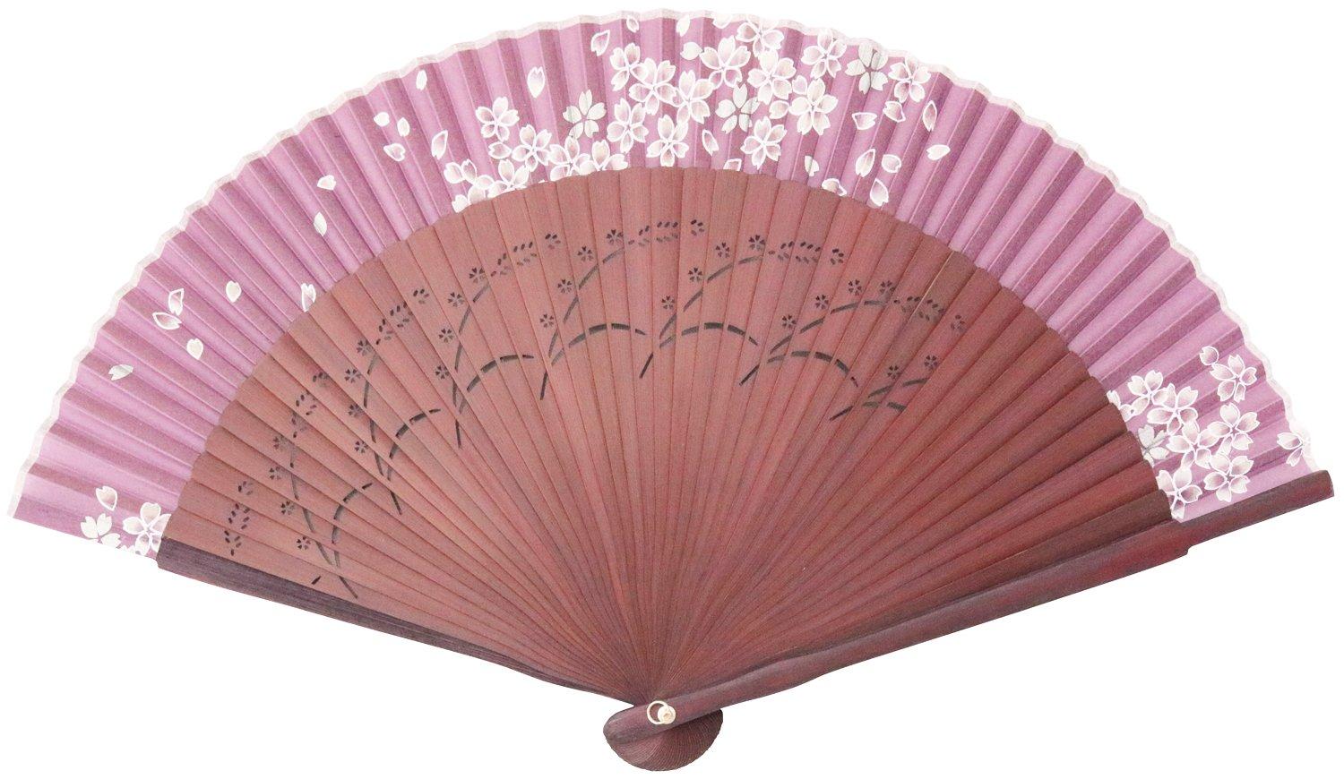 Folding Cherry Blossom 123010 Asahi-O Fan, Design, Purple, фиолетовый