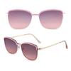 2 In-1 Glasses Anti Blue Light Glasses with 1Pc Magnetic Polarized Clip-On Sunglasses Lenses Trendy Metal Frame Cat Eye Eyewear