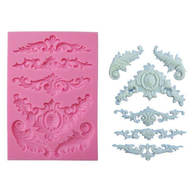 Premium Quality Silicone Fondant Mould With Vintage Baroque Cake Border Design