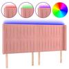 VidaXL Tête de Lit à LED Meuble de Chambre à Coucher Accessoire de Lit Double Tête de Cadre de Lit Intérieur Rose 3124357