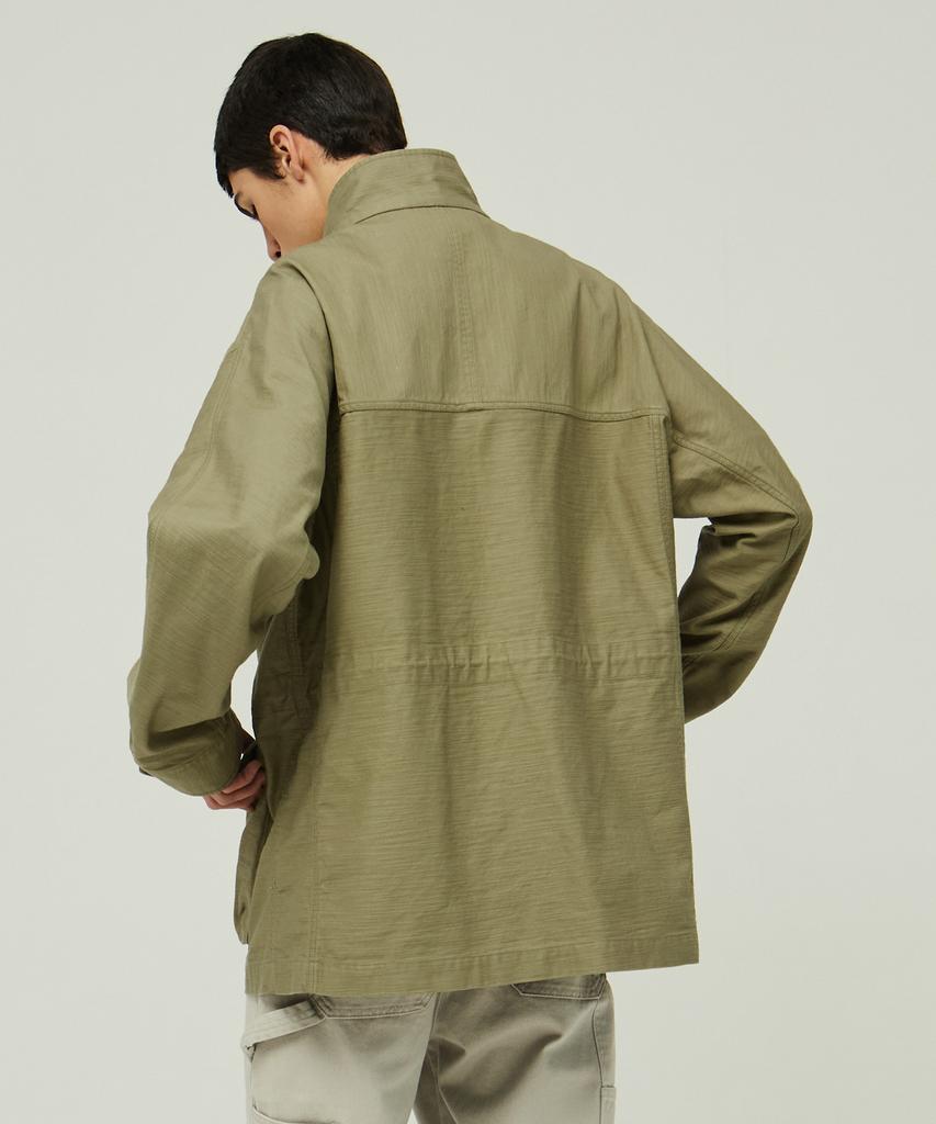 Magoodgan Safari 5311 Satin Cotton Oversized Khaki Field Jacket