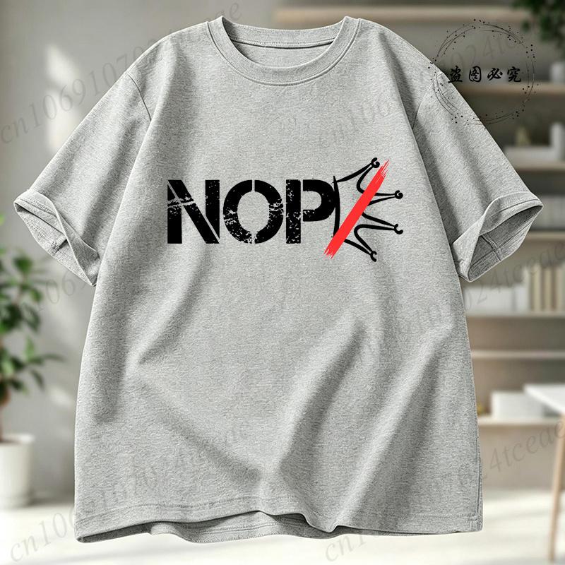 Summer Funny Nope No Kings Unisex Unisex Tshirt Short Sleeve Tee Clothing Casual Hip Hop Streetwear Fashion Trendy Tees Tops