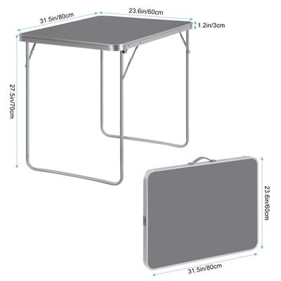Portable Outdoor Folding Table w/Rectangular Design, Multi-Use Camping/Home/Learning Dining Table - Lightweight & Space-Saving