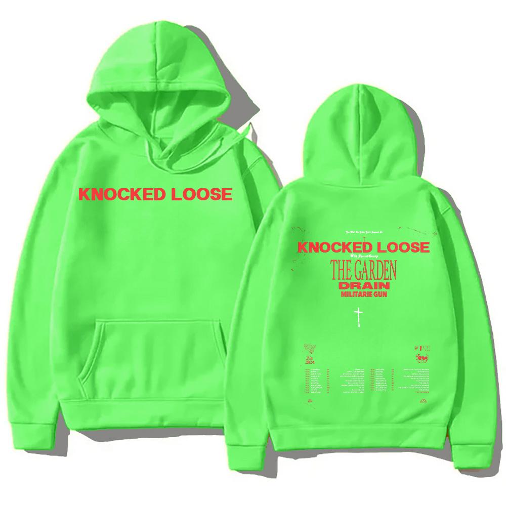 New Metal Music Hoodies Knocked Loose The Garden Drain Militarie Gun Tour Streetwear Fashion Long Sleeve High Street Pullovers