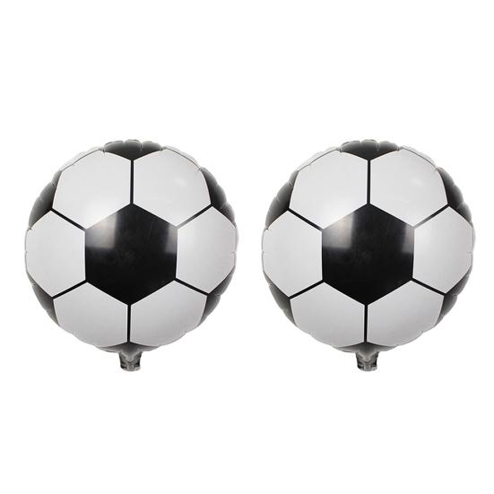 5Pcs Round Foil Football Soccer Balloon Bar Birthday Supply Party Mall Decor