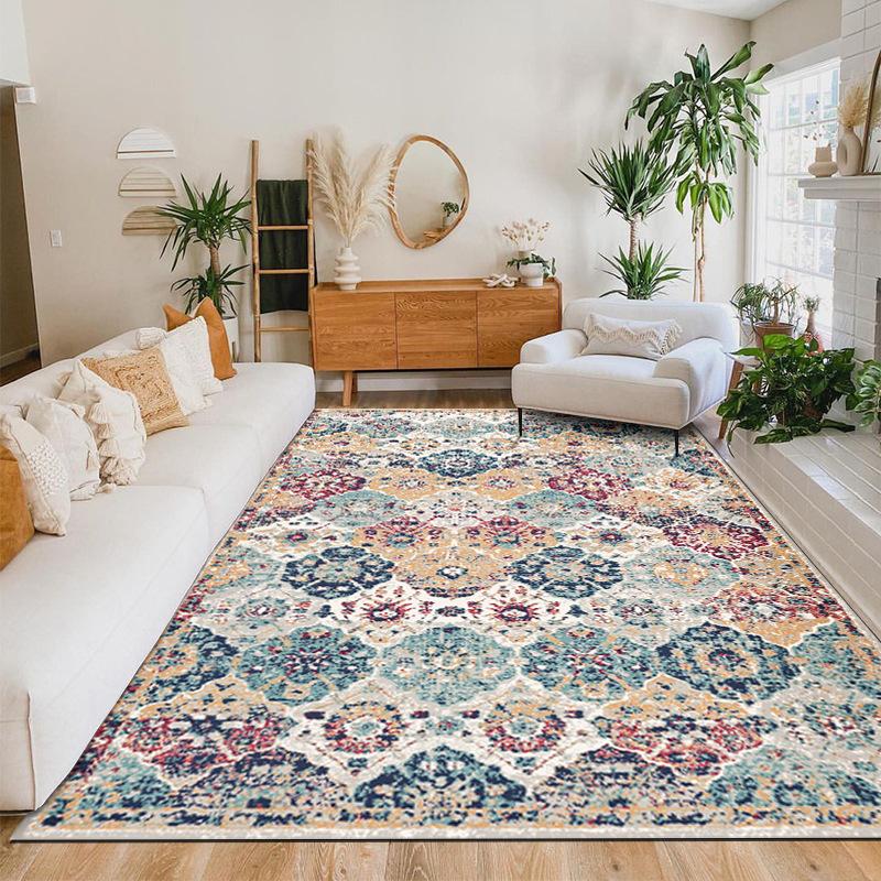 Bohemian Carpet Retro Persian Ethnic Style Living Room Carpet Floor Mat Moroccan Home Floor Mat