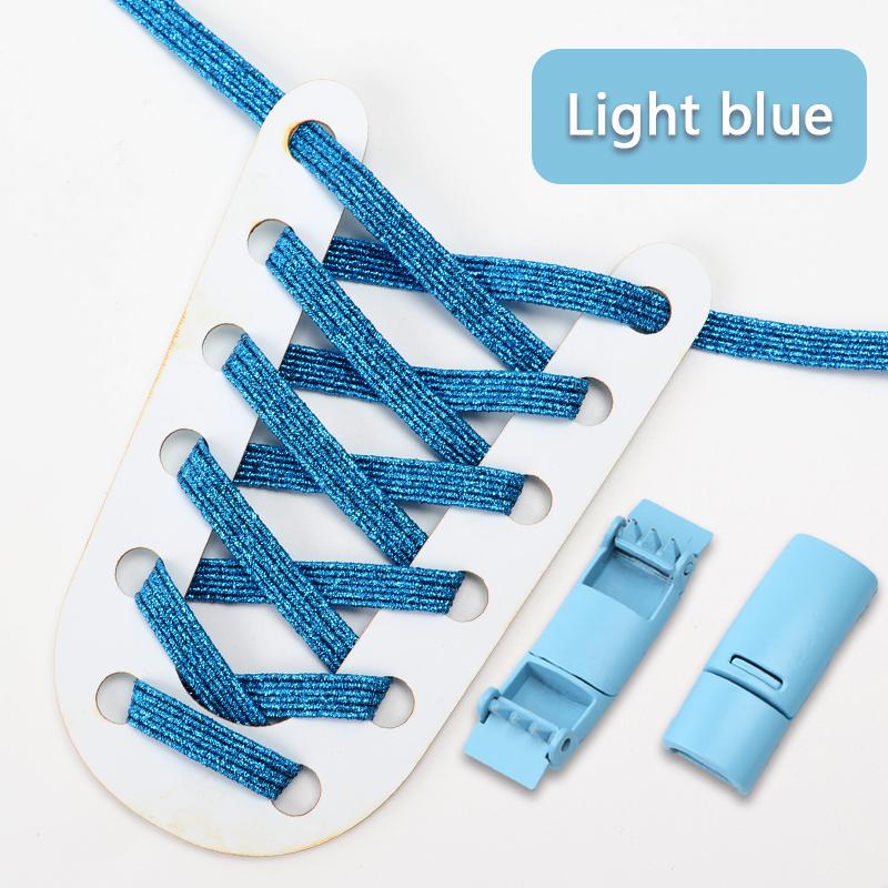 NR.8 1 Par Rainbow Skosnören Magnetisk metalllås Elastiskt skosnöre Inga knytsnören Skosnören Barn Vuxen Snabbspets gummiband Skosnören