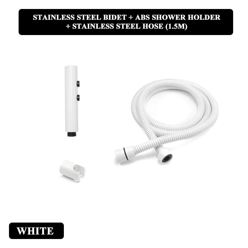 Handbrause Bidet Sprayer Set Hochdruck Dual-Modus Edelstahl Sprühpistole Dusche Selbstreinigend Badezimmerzubehör