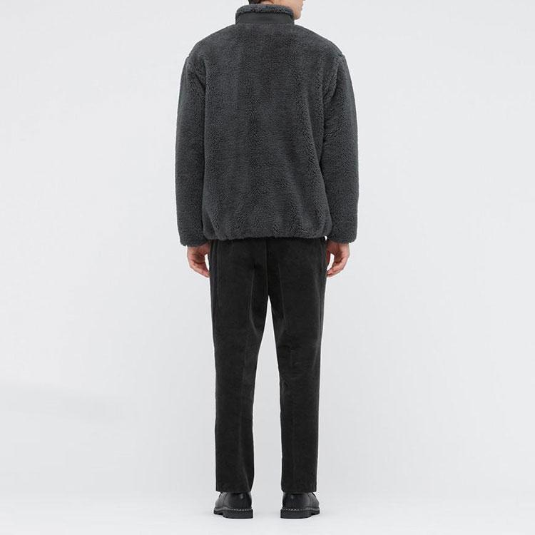 Uniqlo Fleece Long Sleeve Jacket Men Jackets Dark-Gray 440595-08