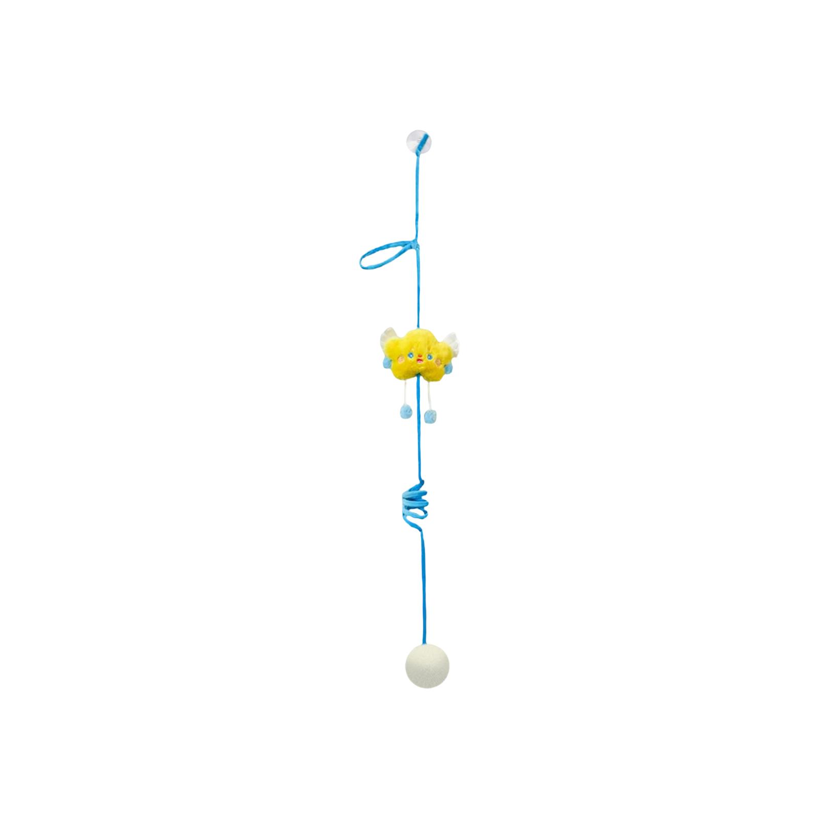 

Cat Toy with Suction Cup Hanging Elastic Rope Interactive Catnip Teaser Stick for Pets Indoor Play and Exercise One Size синий