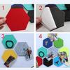 Toilet Stickers Hexagon Self Adhesive Wall Stickers Moisture-proof Heat-resistant Wall Decal DIY Anti Fouling Felt Wallpaper