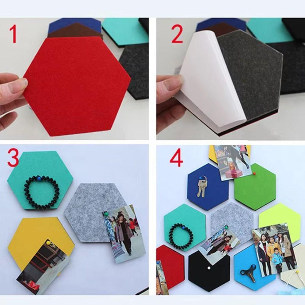 Toilet Stickers Hexagon Self Adhesive Wall Stickers Moisture-proof Heat-resistant Wall Decal DIY Anti Fouling Felt Wallpaper
