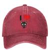 I Love Chococat Sweet Valentine Baseball Cap Couple Women SunProof Trucker Hat Summer Stylish Hiking Fishing Baseball Caps