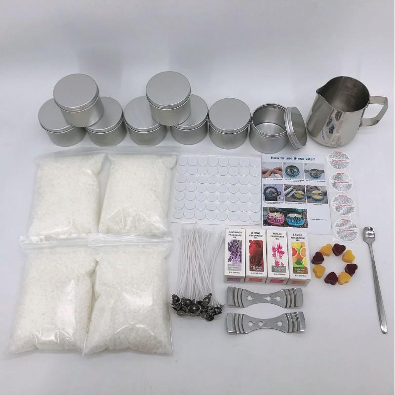 DIY Scented Candle Making Kit With Tin Container Beeswax Soy Wax Options Home Crafters