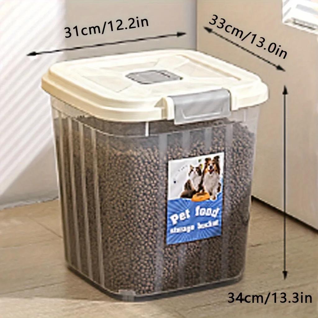1pc Pet Food  Container With Pulley Design And Lid, Moisture Proof Insect Proof Dog Cat Dry Food Storage Bucket