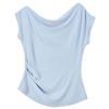 Women's Asymmetrical Draped Knit Top