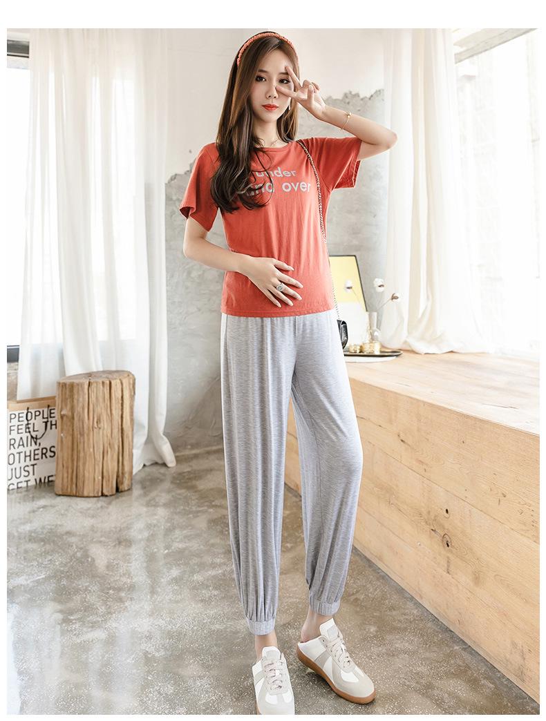 

Брюки-джоггеры фонарики для беременных - Свободные, повседневные брюки гаремы длиной девять точек для беременных женщин на весну/лето XXL светло-серый